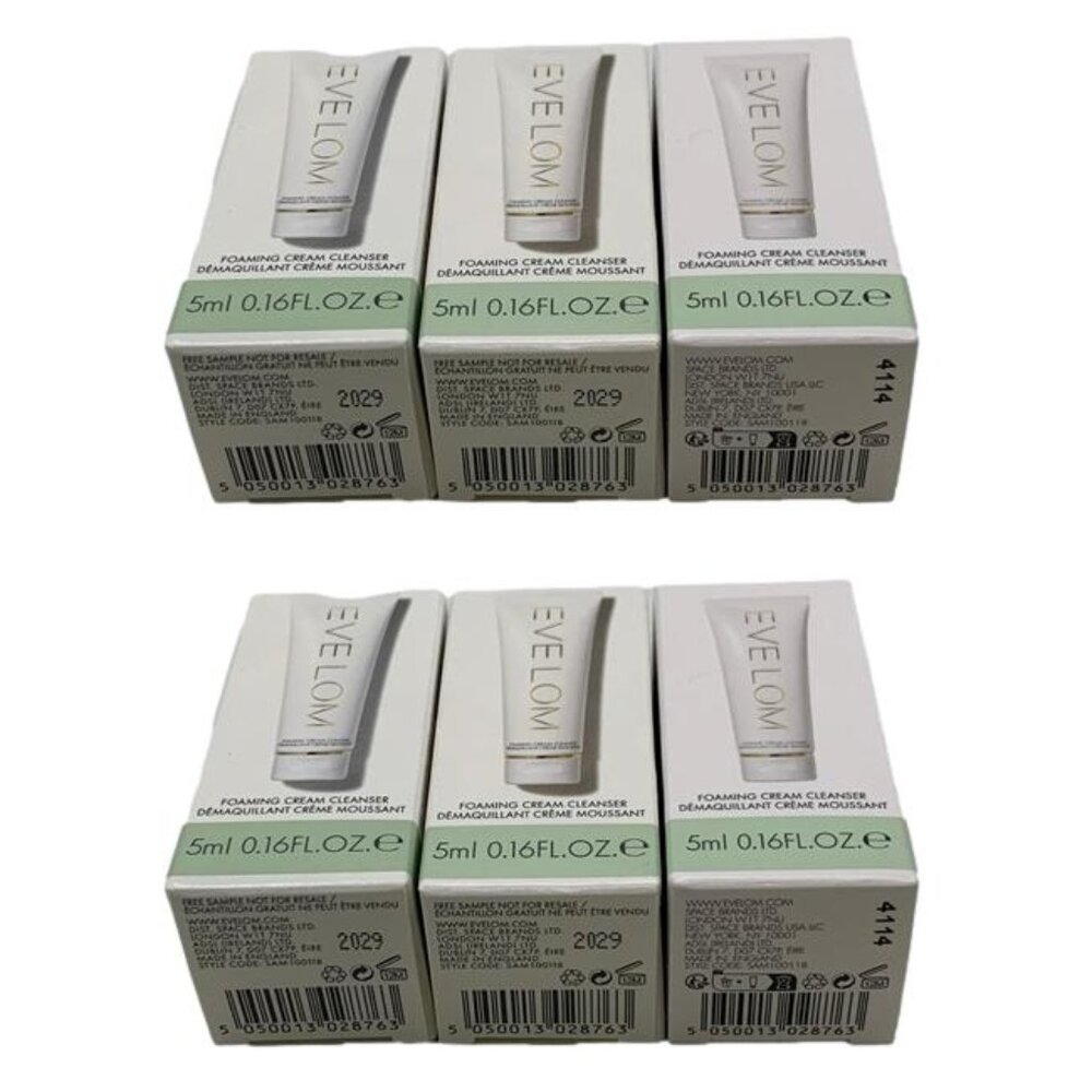 Eve Lom 6 Piece Foaming Cream Cleanser 5 ml .16 fl oz Each Travel Size - Picture 3 of 3